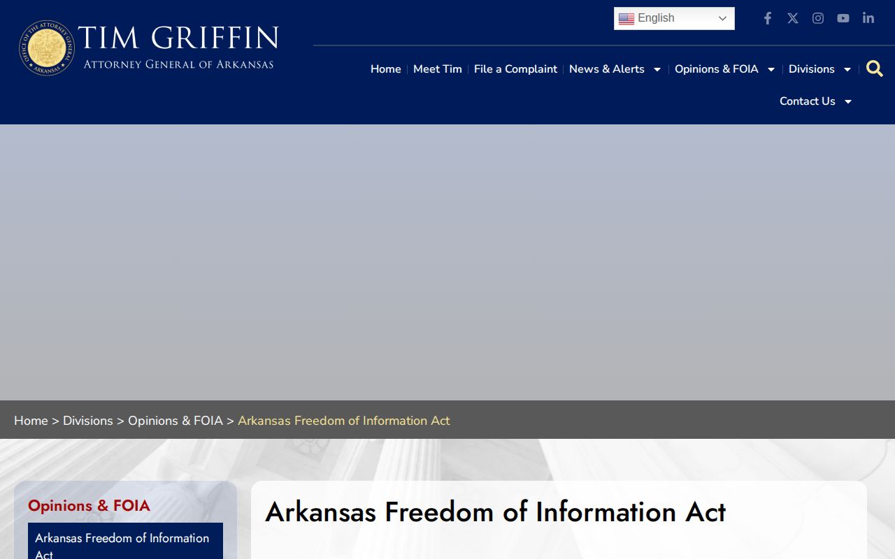 Arkansas FOIA guidance for St. Francis County arrest records